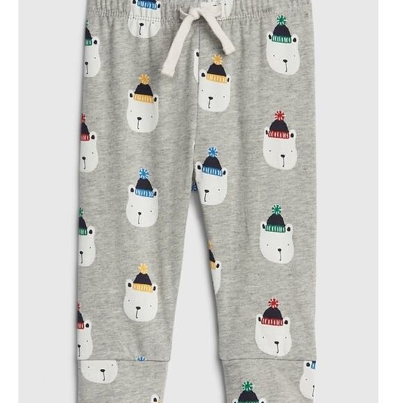 NWT GAP Baby Grey W/Polar Bear Print Bodysuit & Pull-On Pants - SIZE 3-6M - Picture 6 of 10